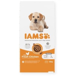 IAMS ProActive Health Puppy &amp, Junior Large Breed Chicken 12 kg