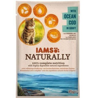 IAMS Naturally Adult Cat with Ocean Cod in Gravy 85 g