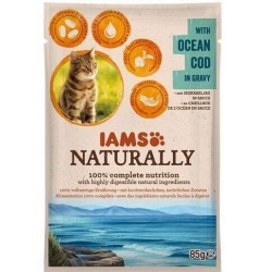 IAMS Naturally Adult Cat with Ocean Cod in Gravy 85 g