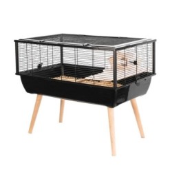 ZOLUX Käfig für Nagetiere 78X48X36 cm H36 szwarz