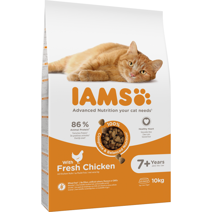 IAMS Cat Senior All Breeds Chicken 10 kg