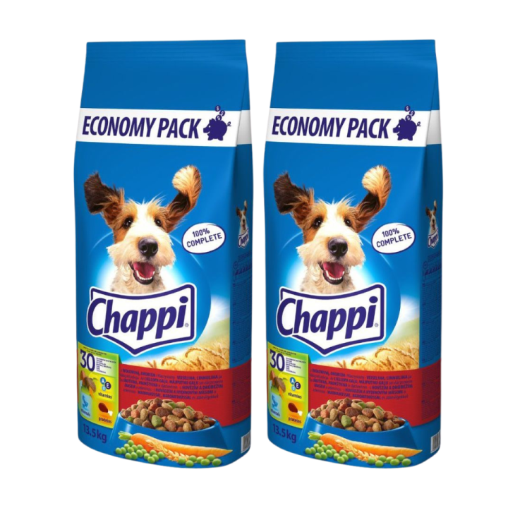 CHAPPI für Hunde mit Rindfleisch, Geflügel und Gemüse 2 x 13.5kg