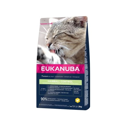 EUKANUBA Cat Hairball Control Adult All Breeds Chicken &amp, Liver 2 kg
