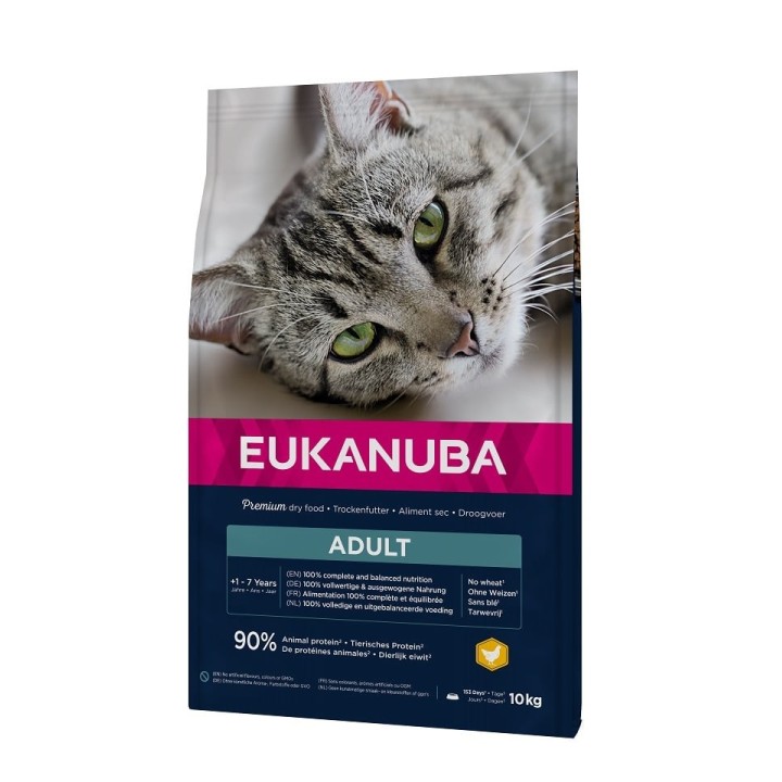 EUKANUBA Cat Adult All Breeds Top Condition Chicken &amp, Liver 10 kg