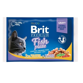 BRIT Cat Adult Fish Plate 4x100g