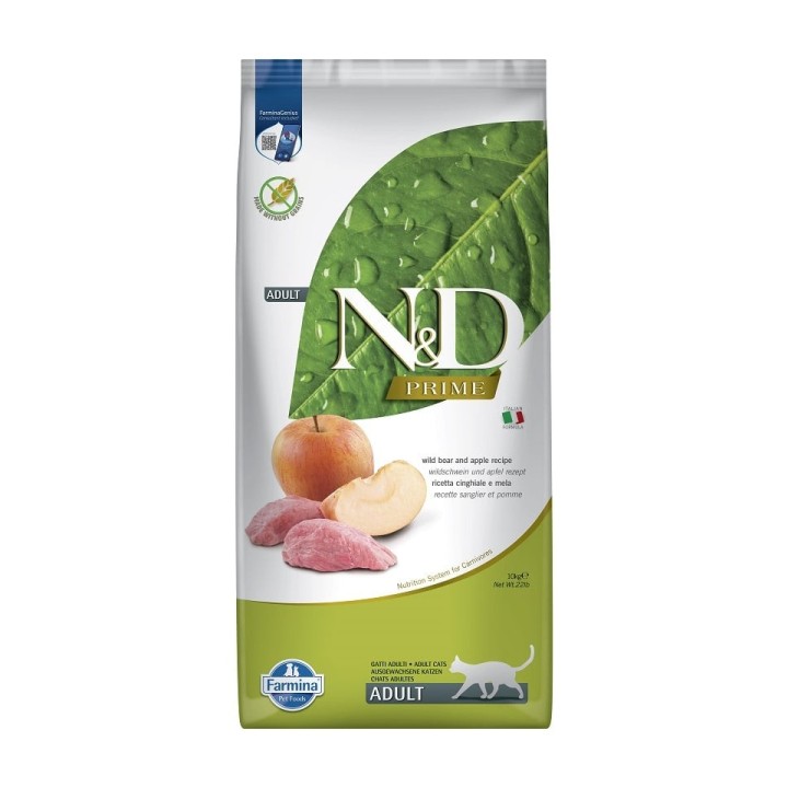 N&amp,D Grain Free Boar &amp, Apple Adult Cat 10 kg