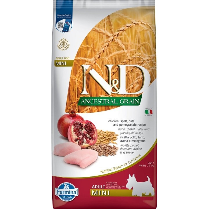 FARMINA N&amp,D Low Grain Chicken &amp, Pomegranate Adult Mini Dog 7 kg