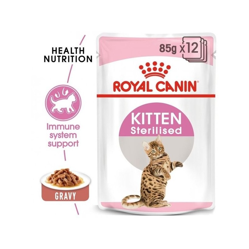 ROYAL CANIN KITTEN Sterilised Kittenfutter für kastrierte Kätzchen 12 x 85 g