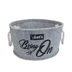Schecker - Hundespielzeug Korb "Let's Bring It On" [grau]