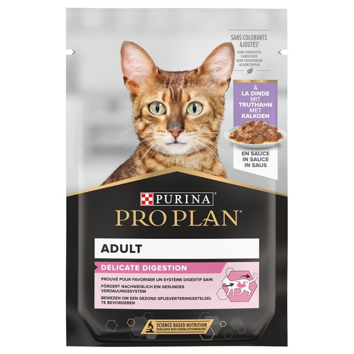 PURINA PRO PLAN Cat Adult Delicate Digestion 6 x 85 g - Truthahn