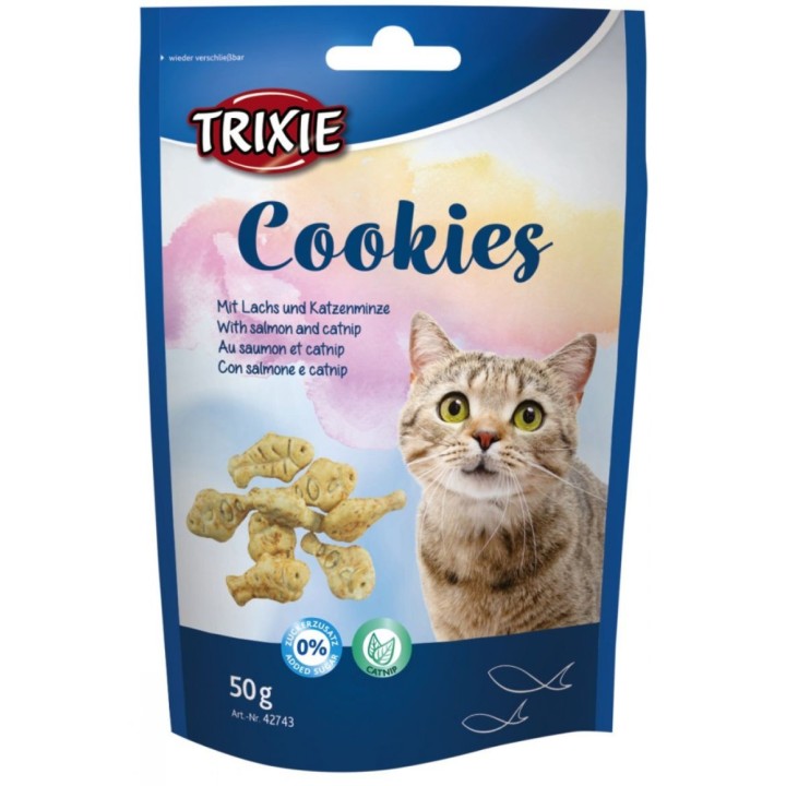 TRIXIE Cookies mit Lachs und Katzenminze 50 g
