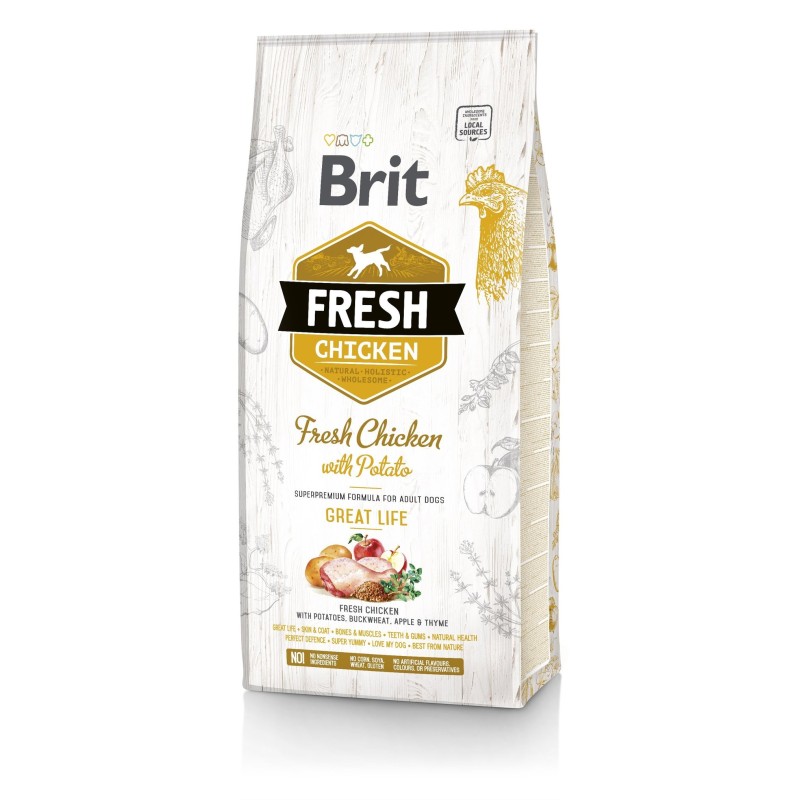 BRIT Fresh chicken with potato adult great life 2,5 kg