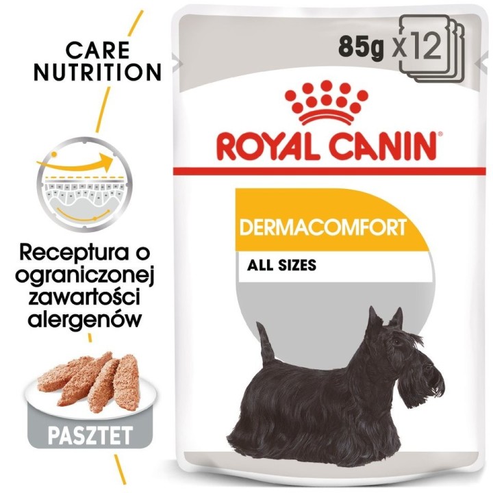 ROYAL CANIN DERMACOMFORT Nassfutter für Hunde mit empfindlicher Haut Mousse 12 x 85 g