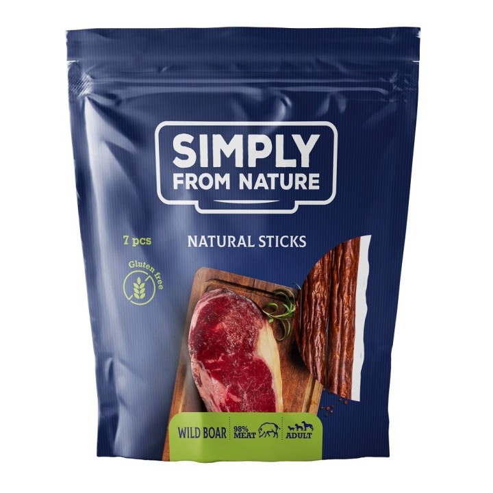 SIMPLY FROM NATURE Nature Sticks with wild boar natürliche Zigarren mit Wildschweinfleisch 7 Stück