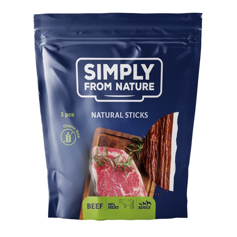 SIMPLY FROM NATURE Nature Sticks with beef natürliche Zigarren mit Rind 3 Stück