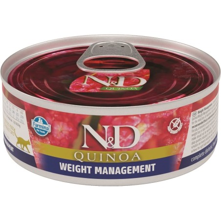 FARMINA N&amp,D Quinoa Weight Management Cat 80 g Futter für übergewichtige Katzen