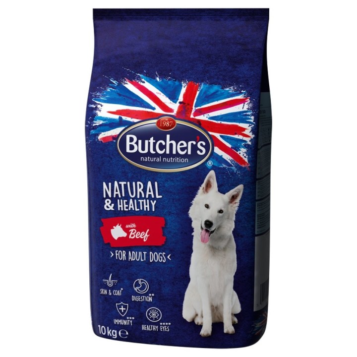 BUTCHER'S Natural&amp,Healthy Trockenfutter für Hunde mit Rindfleisch 10 kg