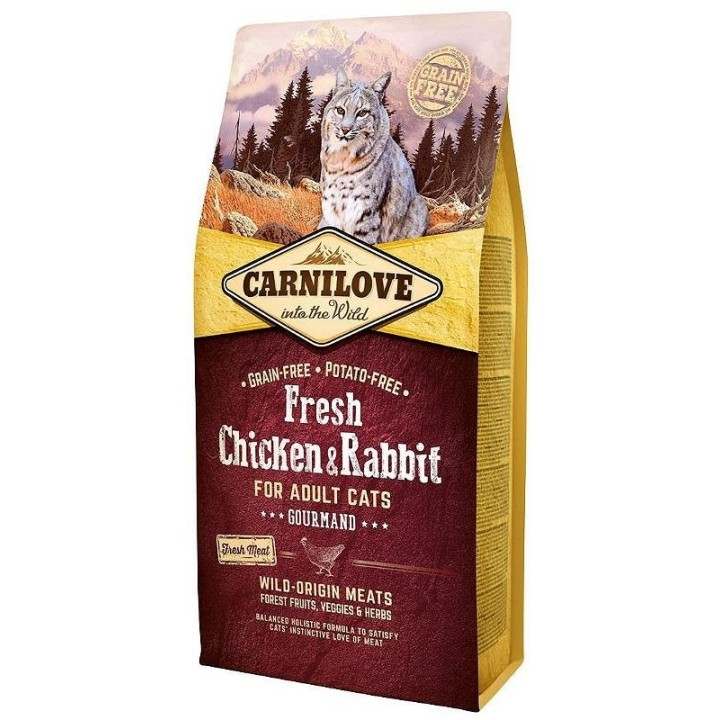 CARNILOVE Adult Gourmand fresh Chicken &amp, Rabbit 6 kg