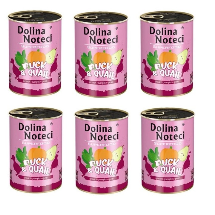 DOLINA NOTECI Premium SuperFood mit Ente und Wachtel 6 x 400 g