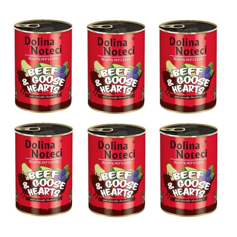 DOLINA NOTECI Premium SuperFood Rinder- und Gänseherz 6 x 400 g