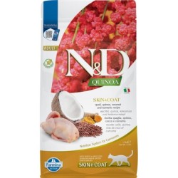 FARMINA N&amp,D Cat Quinoa Adult SKIN &amp, COAT quail, coconut 1,5 kg