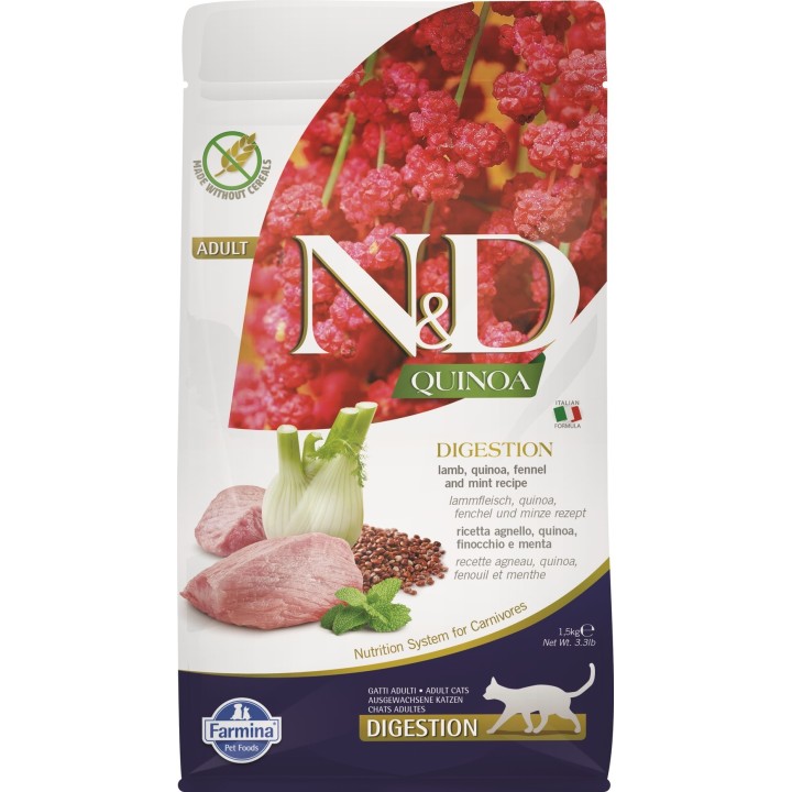 FARMINA N&amp,D Cat Quinoa Digestion Lamb &amp, Fennel 1.5 kg