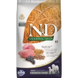 FARMINA N&amp,D Lamm, Dinkel, Hafer &amp, Heidelbeere Adult Medium Maxi 2,5 kg