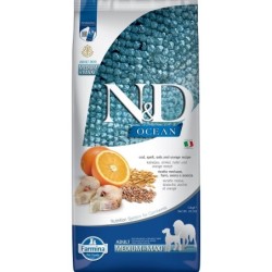 FARMINA N&amp,D Ocean Kabeljau, Kürbis &amp, Orange Adult Medium &amp, Maxi12 kg
