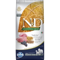 FARMINA N&amp,D Lamm, Dinkel, Hafer &amp, Heidelbeere Adult Medium Maxi 12 kg