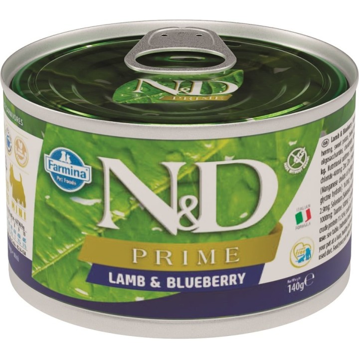 FARMINA N&amp,D Prime Lamb &amp, Blueberry Adult Mini 140 g