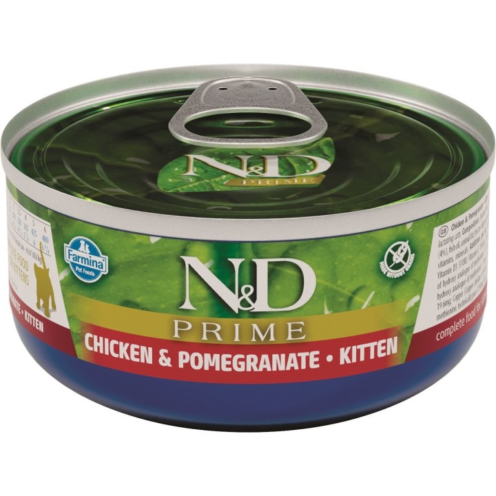 FARMINA N&amp,D PRIME Chicken &amp, Pomegranate Kitten 80 g