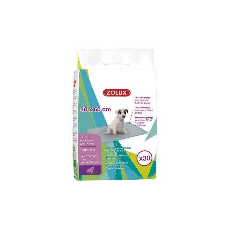 ZOLUX Teppich Bildung Welpen appentissage der Sauberkeit – L 60 x P 40 cm 30 St