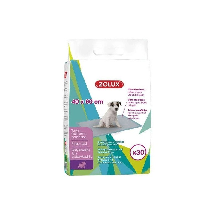 ZOLUX Teppich Bildung Welpen appentissage der Sauberkeit – L 60 x P 40 cm 30 St