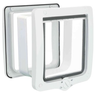 TRIXIE 4-Wege Freilauftür mit Tunnel XL: 24 × 28 cm