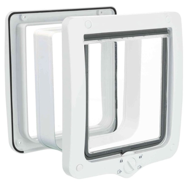 TRIXIE 4-Wege Freilauftür mit Tunnel XL: 24 × 28 cm