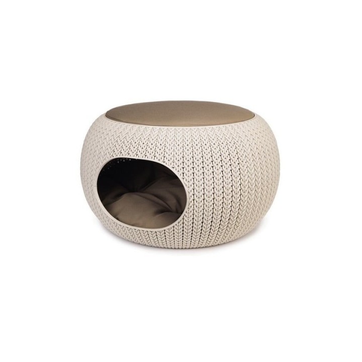 CURVER Liegeplatz für Tiere Hundehöhle Knit Beige