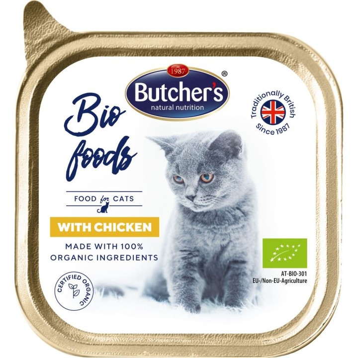 BUTCHER'S BIO foods Hühnerpastete für Katzen 85 g