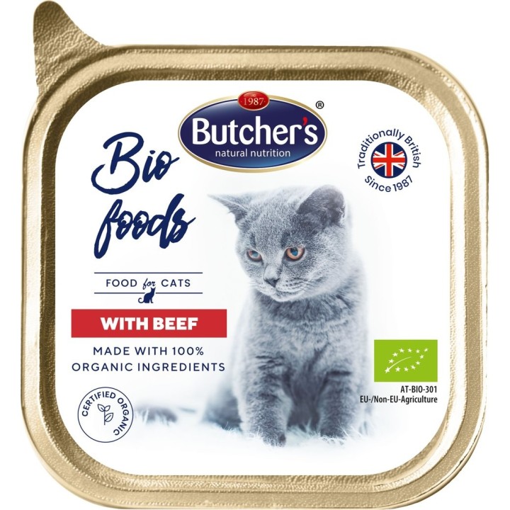 BUTCHER'S BIO foods Rindfleischpastete für Katzen 85 g