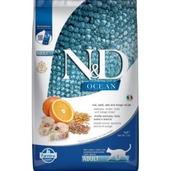 FARMINA N&amp,D Ocean cat adult Kabeljau, Dinkel, Hafer und Orange 5 kg