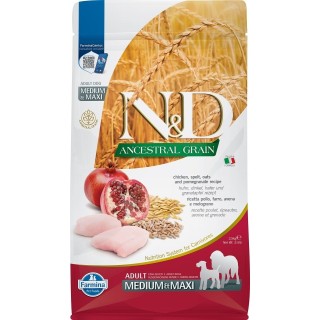 FARMINA N&amp,D Ancestral Grain Hund Adult Medium &amp, Maxi Huhn &amp, Granatapfel 2,5 kg