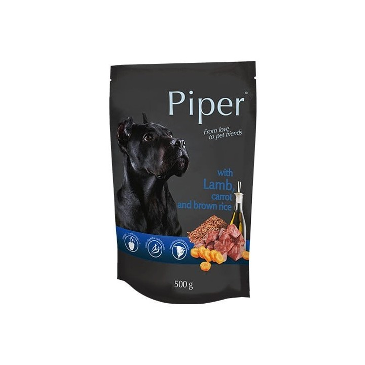 DOLINA NOTECI PIPER mit Lammfleisch, Karotten und braunem Reis 500 g Nassfutter für ausgewachsene Hunde