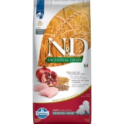 FARMINA N&amp,D HUHN, DINKEL, HAFER &amp, GRANATAPFEL PUPPY MEDIUM MAXI 12 kg