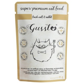 GUSSTO Cat Fresh Calf &amp, Rabbit 85 g