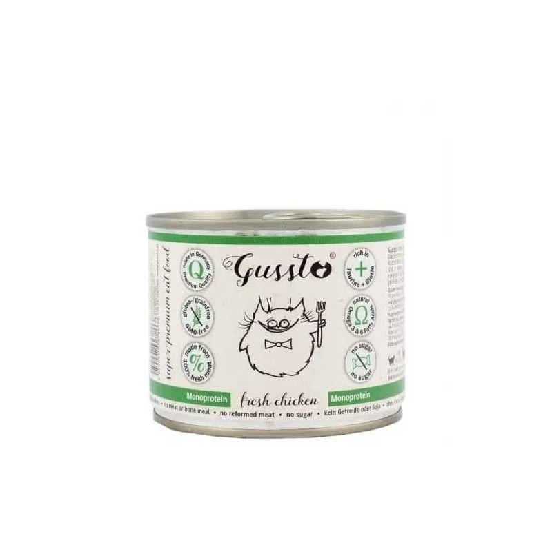 GUSSTO Cat Fresh Chicken FRISCHES HAEHNCHEN 200 g