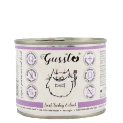 GUSSTO Cat Fresh Turkey &amp, Duck 200 g