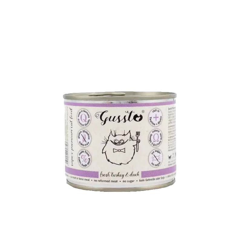 GUSSTO Cat Fresh Turkey &amp, Duck 200 g