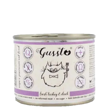 GUSSTO Cat Fresh Turkey &amp, Duck 200 g