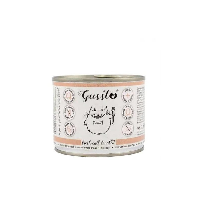 GUSSTO Cat Fresh Calf &amp, Rabbit 200 g