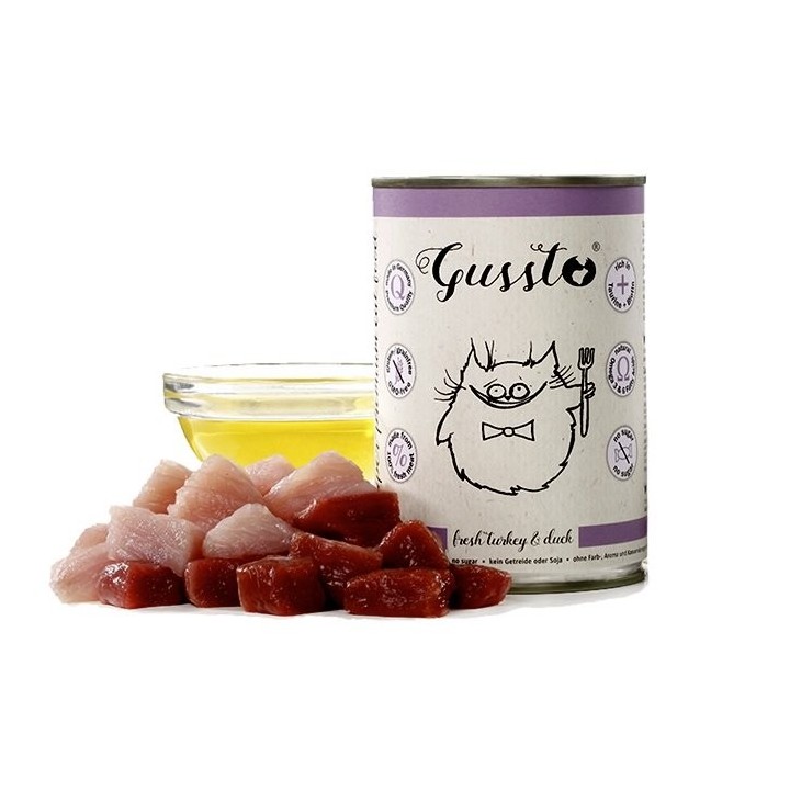 GUSSTO Cat Fresh Turkey &amp, Duck 400 g