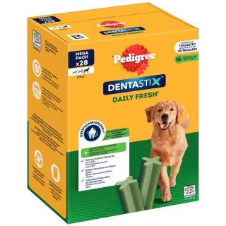 Sparpaket! 168 x Pedigree DentaStix Tägliche Zahnpflege / Fresh - Fresh - für große Hunde (25 kg)